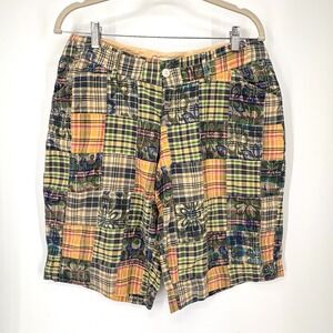 Duck Head Jeans Co Womens 14 Patchwork Plaid Floral Cotton Shorts
